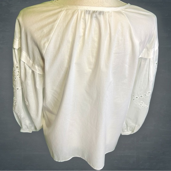 NWOT Rails ‘Dari’ Eyelet Drop Shoulder Tunic Top in “Beach White” Size Medium - Picture 12 of 16